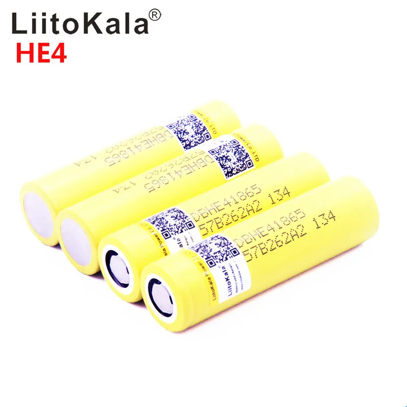 

LiitoKala for HE4 18650 Rechargeable li-lon battery 3.6V 2500mAh Battery can keep,Max 20A,35A discharge For E-cigarette