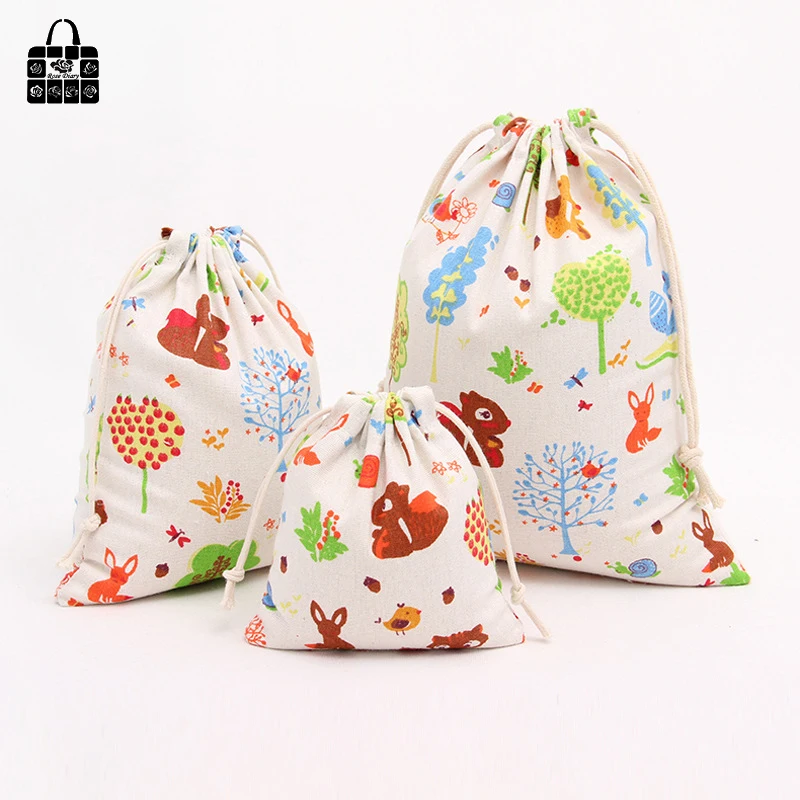 1x Cute squirrel 100% cotton bag Travel Accessories Clothes underwear shoes toy Storage Pouch Luggage Packing Organizers bag 1x Cute squirrel 100% cotton bag Travel Accessories Clothes underwear shoes toy Storage Pouch Luggage Packing Organizers bag