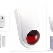 2 шт. Беспроводной сирена с Strobe датчик двери PIR датчик дистанционного управления