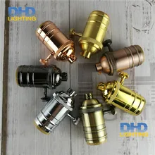 50 шт./лот) 7 видов цветов E27 латунный материал серебро/латунь/медь/черный цвет антикварные медные подвесные светильники лампы держатель Гнездо "сделай сам"