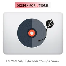 DJ Record Player Colorful Laptop Sticker for Apple Macbook Decal Pro Air Retina 11 12 13 15 inch Vinyl Mac Mi Surface Book Skin