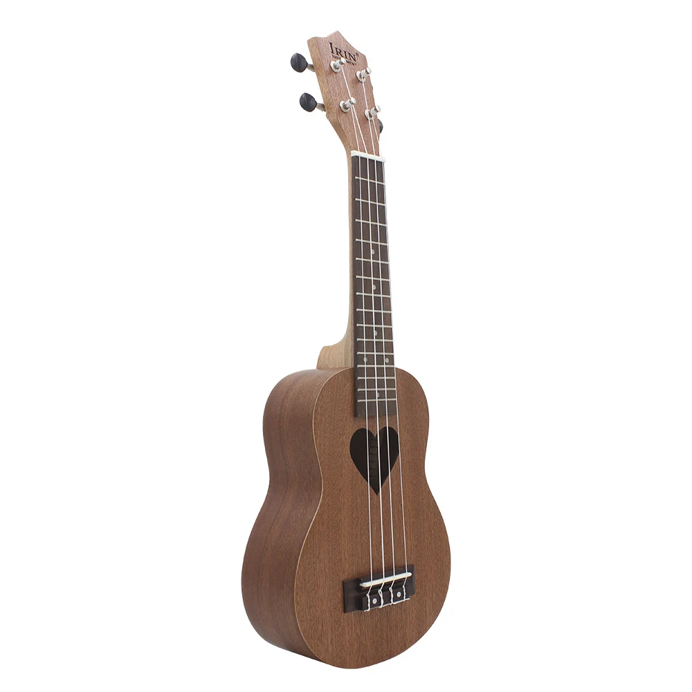 

SEWS-IRIN Professional 21 Inch 4 Strings Guitar Ukelele with Sapele Heart shaped Sound Hole