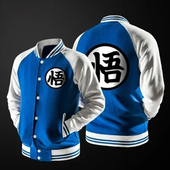 

ZOGAA Anime Dragon Ball Goku Varsity Jacket Autumn Casual Sweatshirt Hoodie Coat Jacket Brand Baseball Jacket