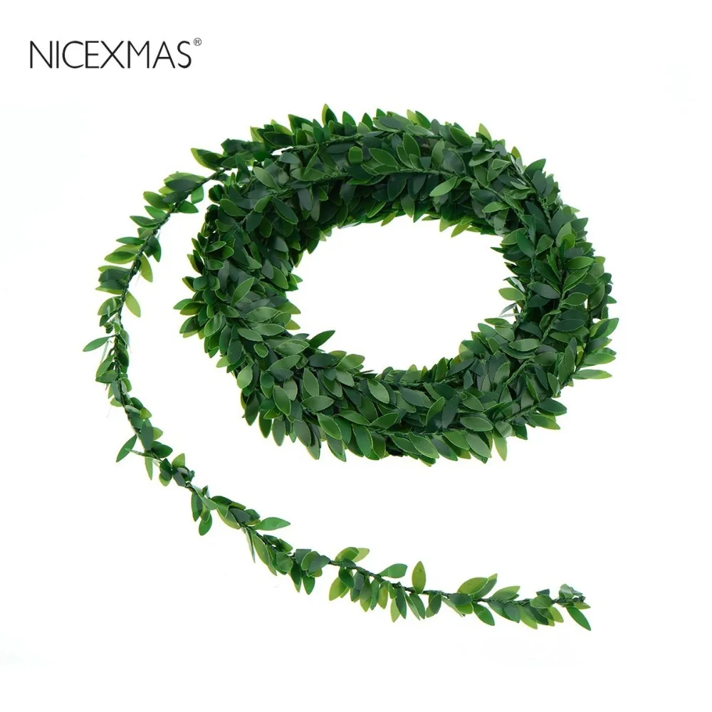 

NICEXMAS 2018 New 7.5 M Artificial Ivy Garland Foliage Green Leaves Simulated Vine For Wedding Party Ceremony DIY Headbands