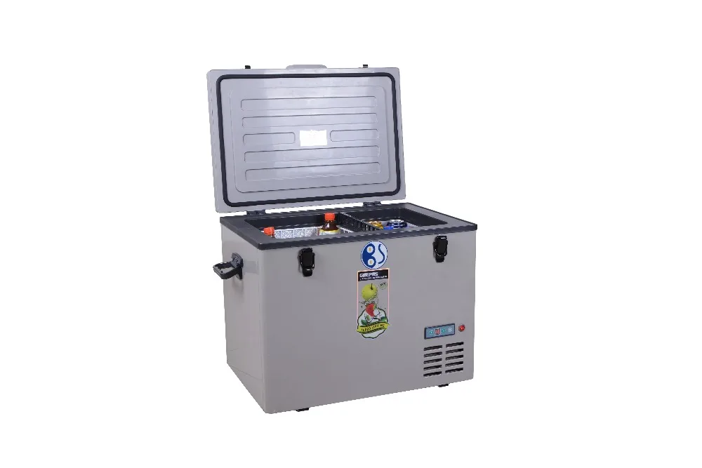 ^Cheap Russian Federation Free Shipping Portable freezer AC/DC compressor fridge icebox chamber insulin cooler box 55L