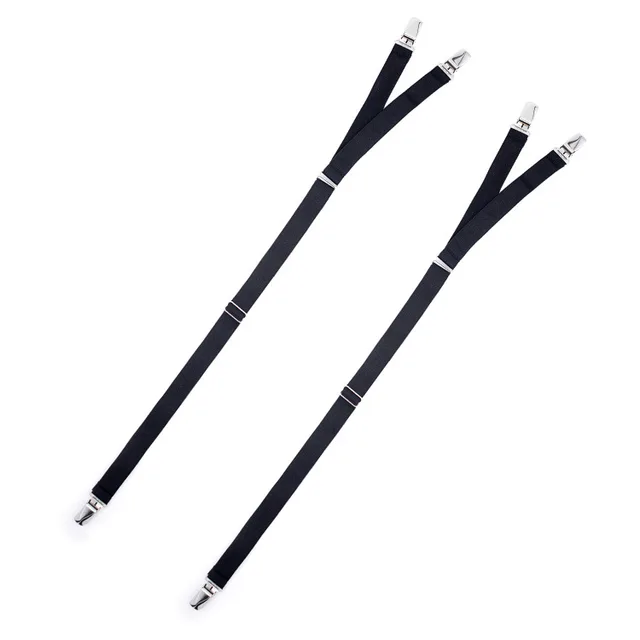 Shirt Stays Sock Garters for Men Police Military Adjustable Elastic Leg