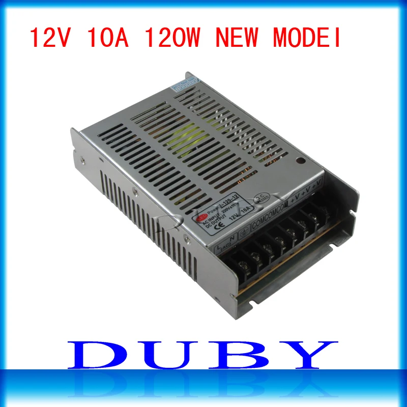 

New Arrival 12V 10A 120W Switching power supply Driver For LED Light Strip Display AC100-240V Factory Supplier Free Shipping