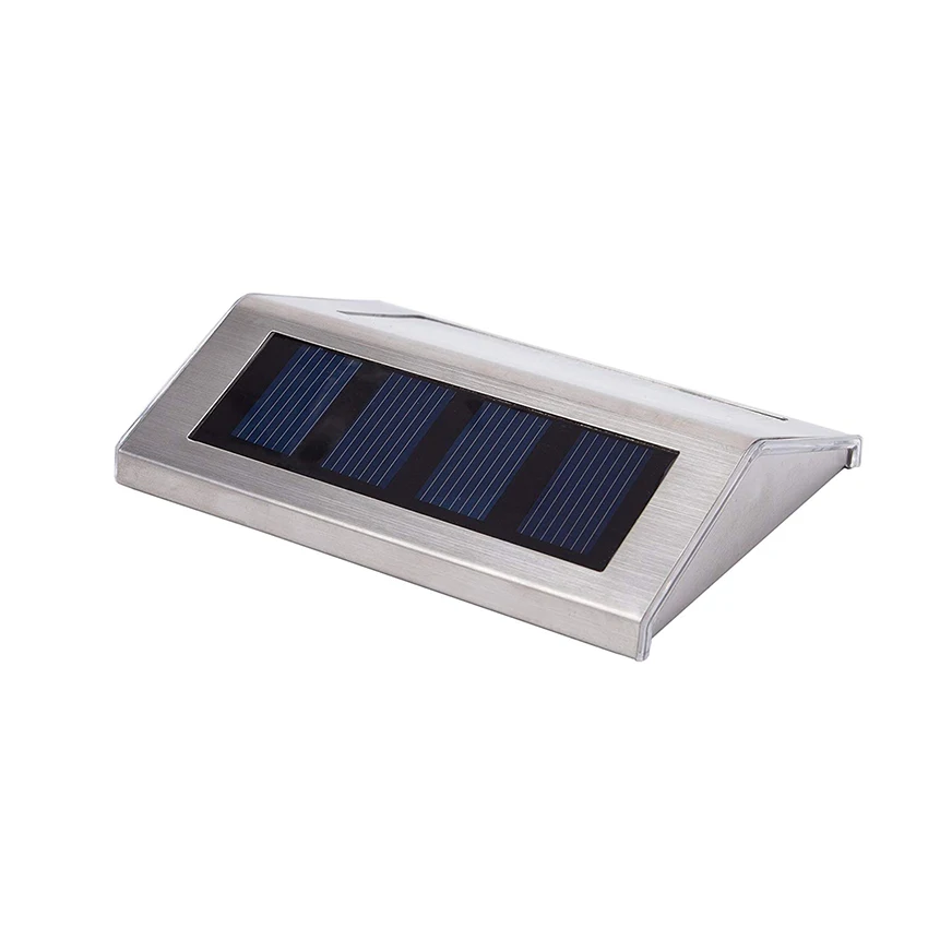 Solares ao ar Livre à Prova Caminho do Jardim Lâmpada de Parede Luz da Escada Lote Inoxidável Led Luzes Dwaterproof Água Escadas Lâmpada 2 Solar 6 Pçs - Aço 4 6 pçslote aço inoxidável led luzes solares