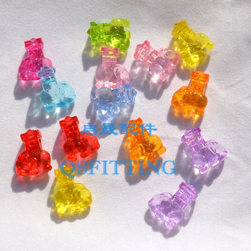 

supply DIY fashion Jewelry Accessory,22MM Transparent Big Hole Acrylic Beads,Cartoon Elephant,mix color