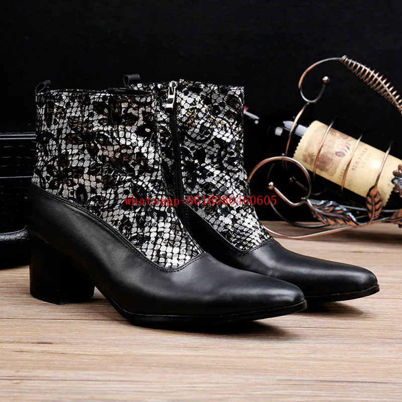 black suede dress boots men