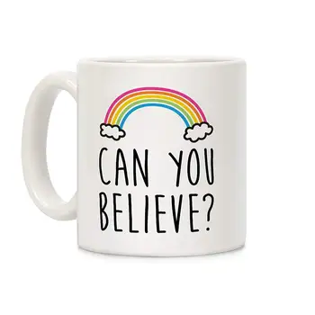 

Can You Believe Queer Eye Rainbow White 11 Ounce Ceramic Coffee Mug