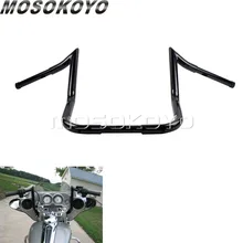 1" 16" Rise 1" назад 37" широкий черный хром руль вешалка для Harley Touring Road King Softail Batwing обтекатель