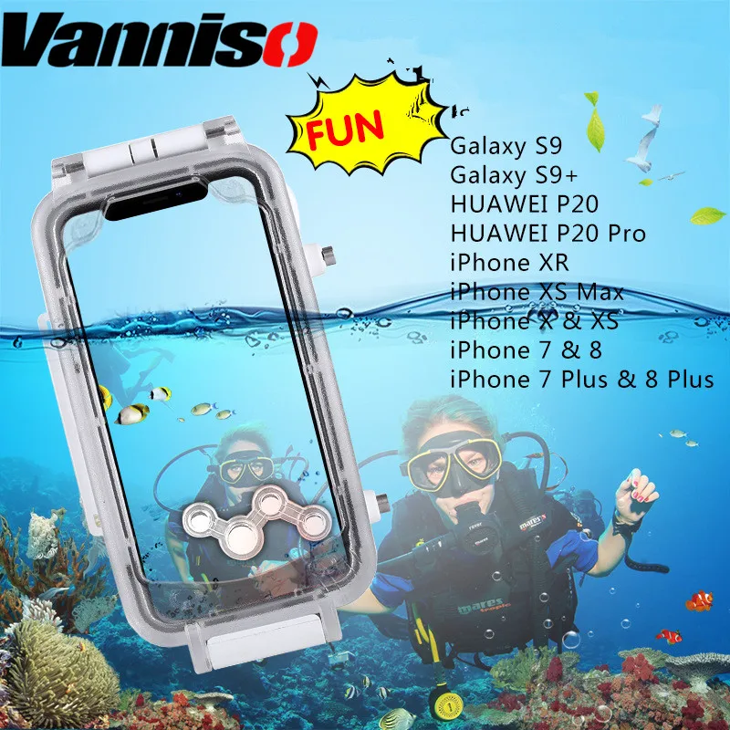 

40 Meters Diving Waterproof Cases for iphone 6 6S 7 8Plus X XS MAX XR Professional Swimming Underwater Camera Shockproof Cover