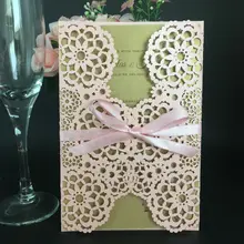 100 шт цветок изысканное приглашение на свадьбу карты Рождественские поздравительные открытки на заказ ручная работа декоративная поздравительная открытка