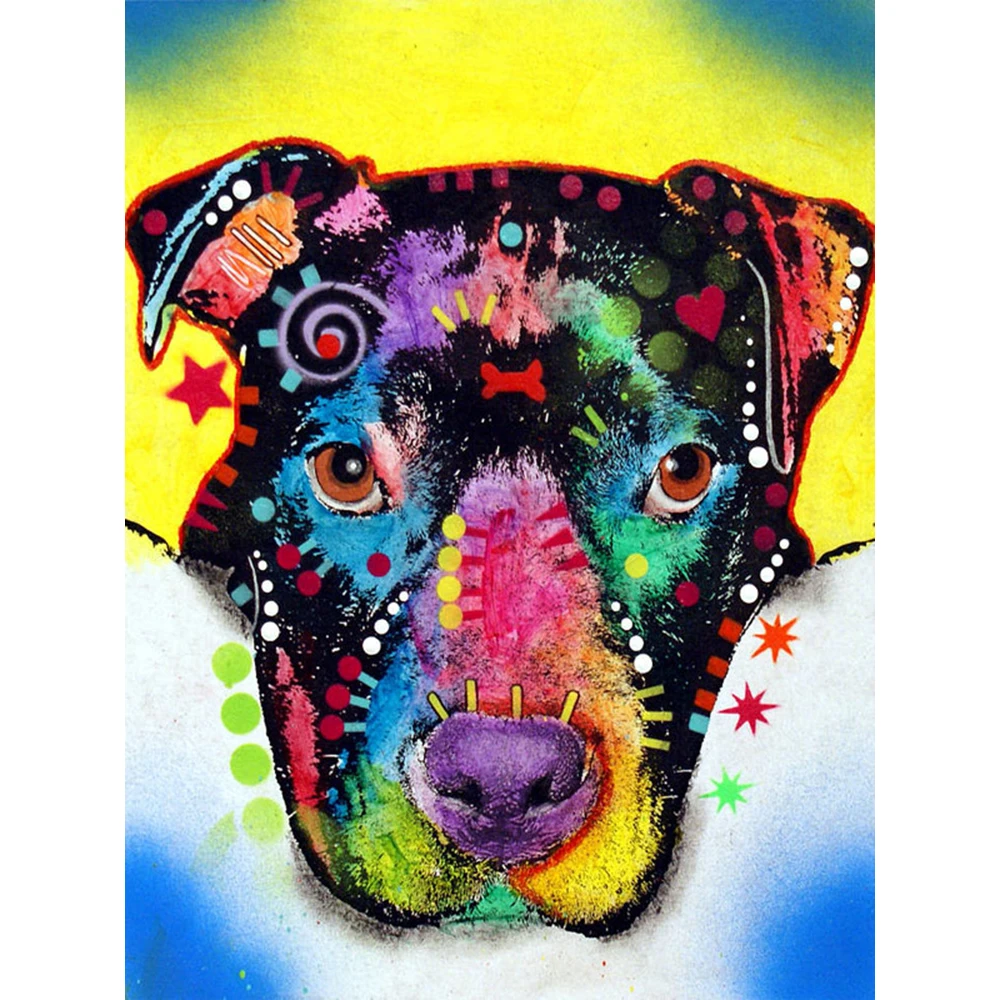 Diamond Embroidery Dog Animal Pictures Beaded Full Round Painting New Arrivals Hobby Home Decoration a1358 | Дом и сад