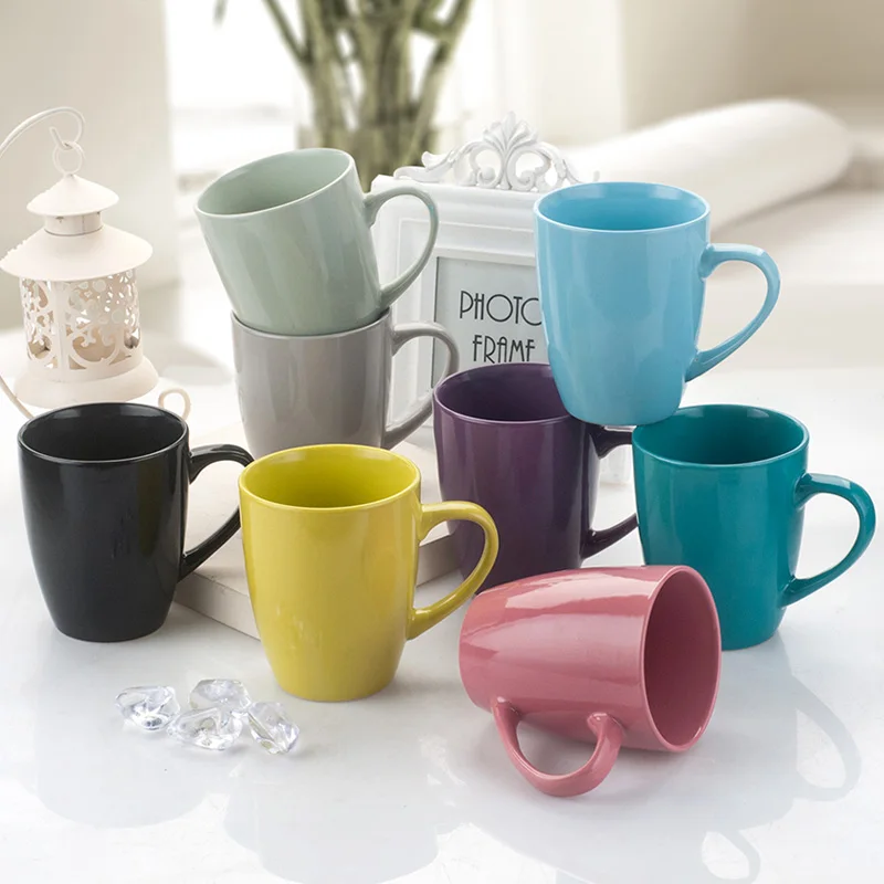 Glaze Coffee Milk Mug Water Tea Mugs Drinkware Simple Cafe Oatmeal Drinking Cups Ceramic Colored | Дом и сад