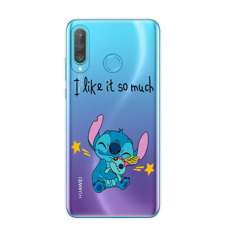 Мультяшный милый Стич Ститч чехол для телефона huawei P30 P20 Lite Pro P10 P9 P8 Lite Мягкий силиконовый чехол из ТПУ - Цвет: T5961