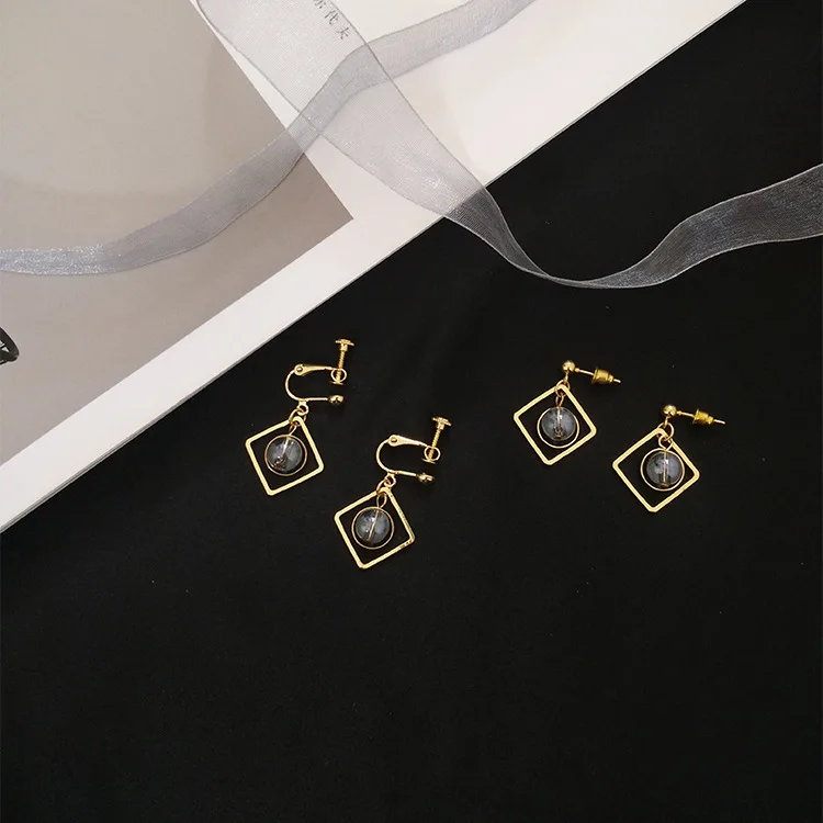 

Vintage screw clip on earrings clip earrings female costume earrings