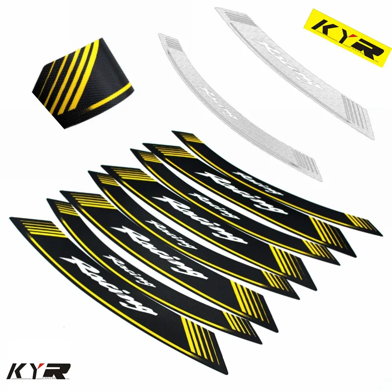 Kualitas Tinggi Sepeda Motor Rim Strip Racing Stiker Logo Roda