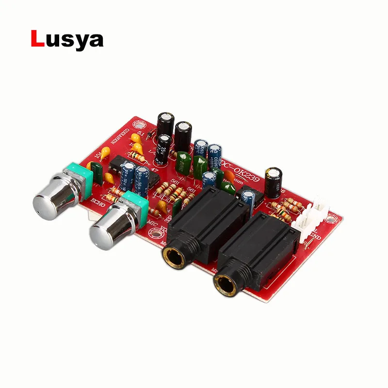 

PT2399 Reverb Microphone Tone Board JRC4558 Karaoke Plate Reverb Preamplifier DC12V A2-019