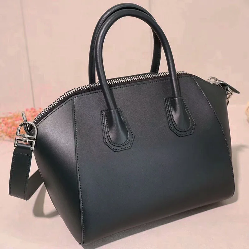 

Women Luxury handbags zipper smooth leather shoulder bag top quality feminine big ladies hand bags brand tote bag