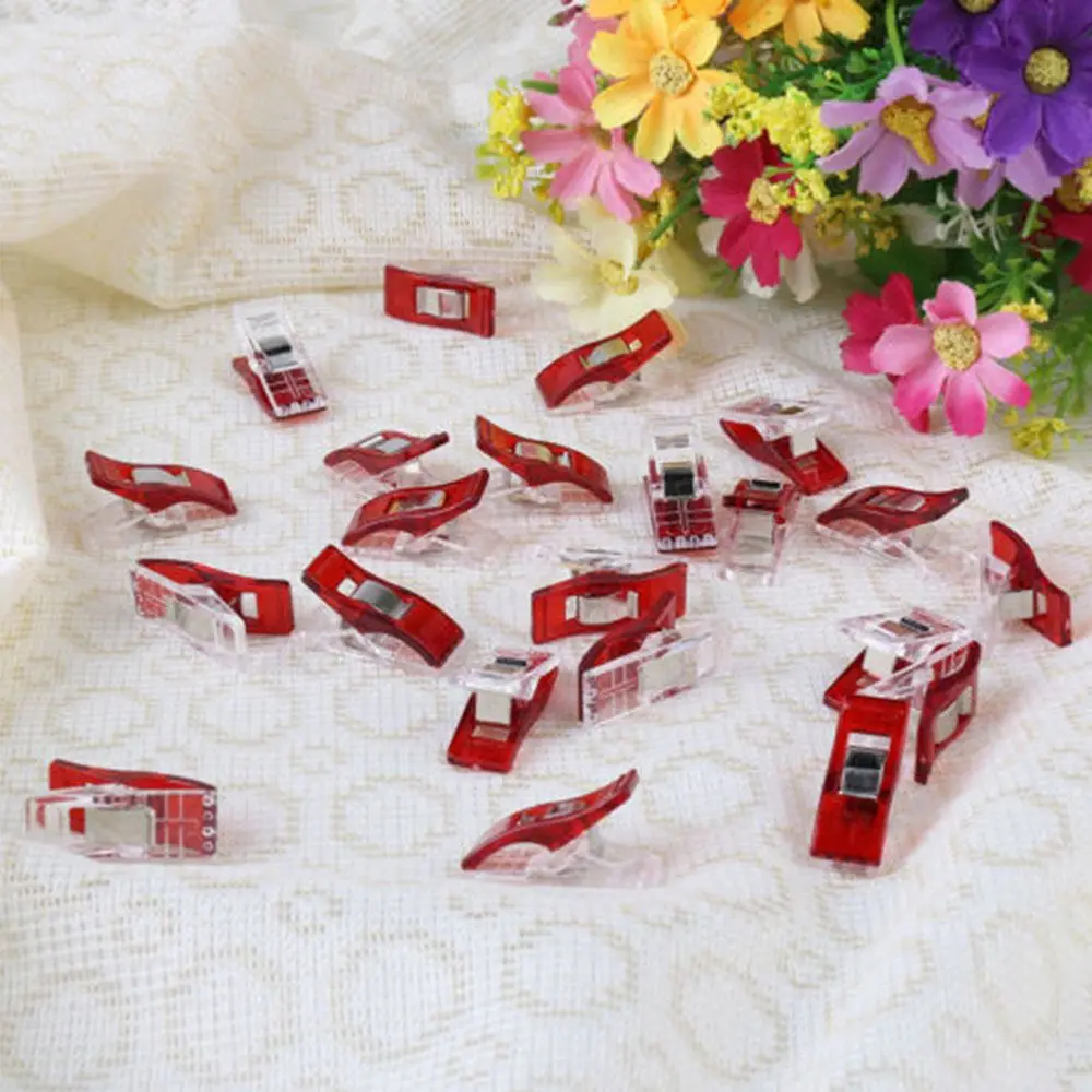 

50Pcs/set PVC Plastic Clips For Patchwork Sewing DIY Crafts Patchwork Fabric Quilting Craft Sewing Knitting Suspender Clip
