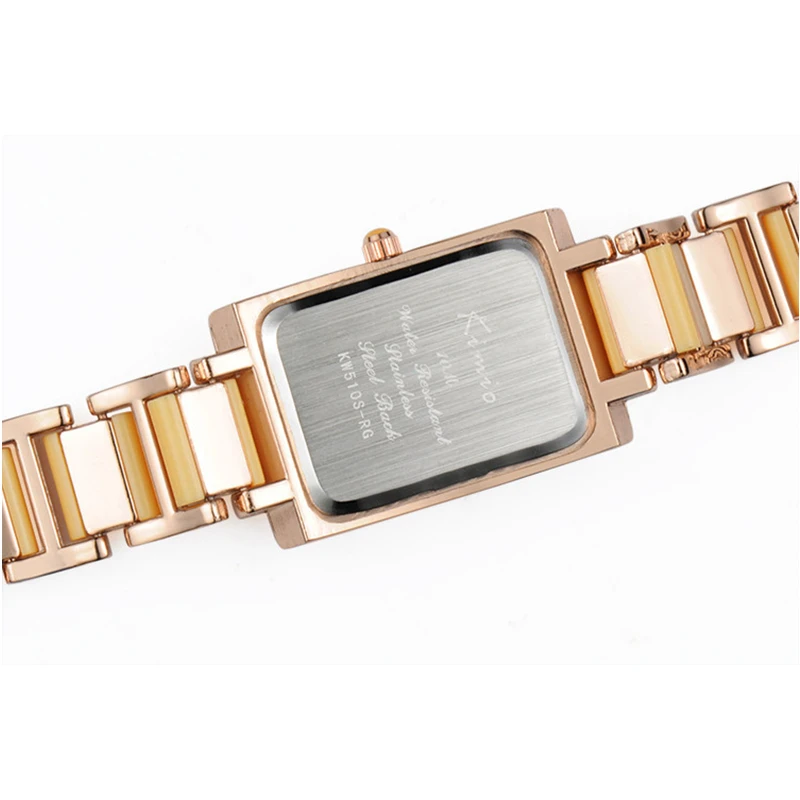 KIMIO прямоугольные квадратные женские часы Роскошные брендовые Стразы Кварцевые черные китайские женские часы-браслет женские наручные часы s