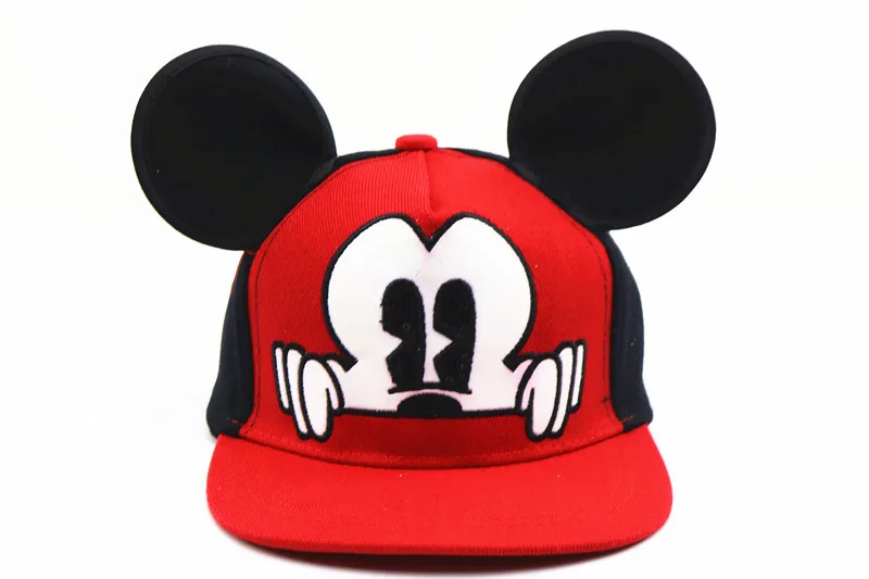 

New Cute Embroidery Mickey Boys Girls Summer Cotton Cap Adjustable Kids Hip Hop Cap Children Cartoon Snapback Hat Lovely Caps