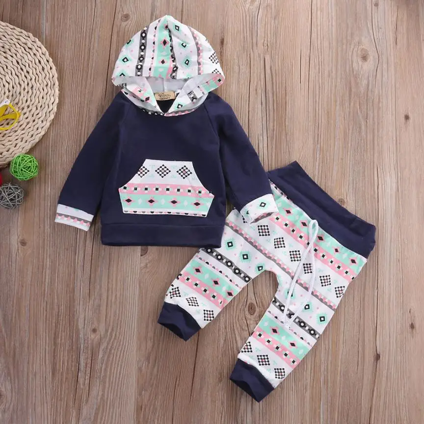 Boy Clothe Toddler Infant Baby Girl Clothes Set Fashion Hooded Tops