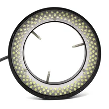 156 светодиодный регулируемый кольцевой светильник-осветитель, лампа 90-264 в для промышленного стерео микроскопа с адаптером питания переменного тока, штепсельная вилка стандарта ЕС/RU/США