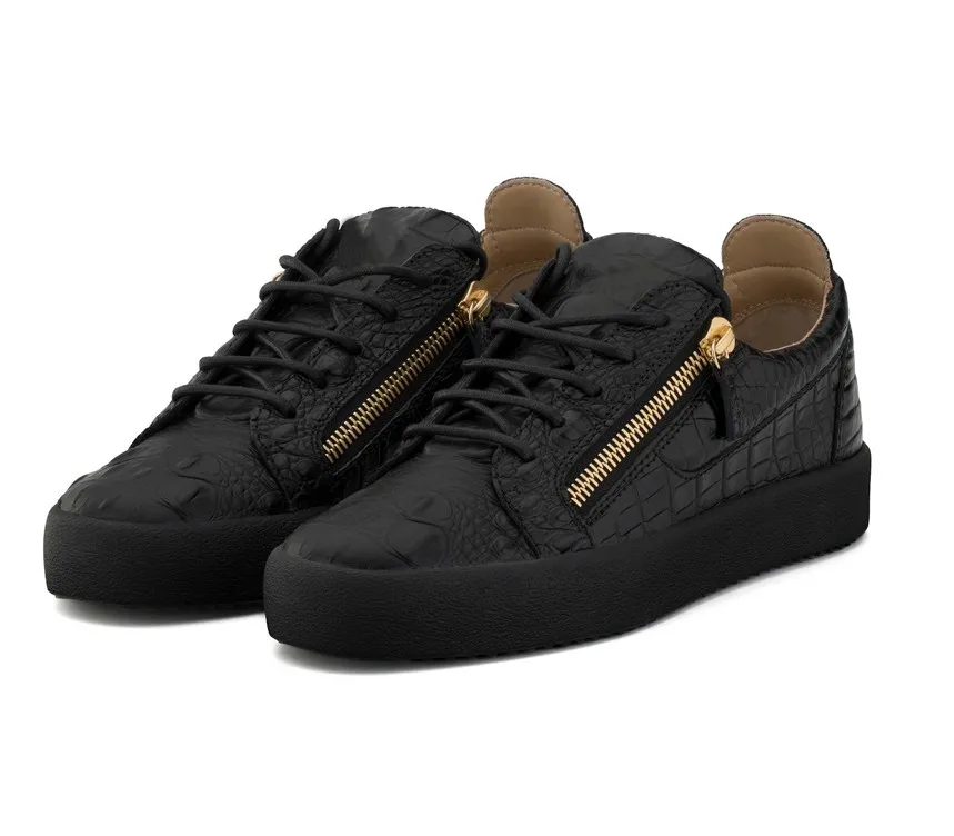 

Italian Style Men Shoes Flats Lace-up Snakeskin Totem Unisex Sneakers Shoes Round Toe Zippers Casuals Shoes Homme 38-45