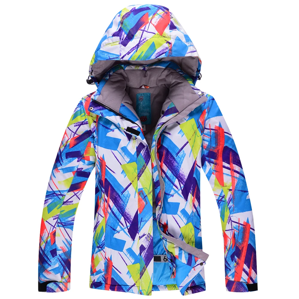 Free Shipping High Quality Women Ski Jacket Snowboarding Colorful Warm Waterproof Windproof