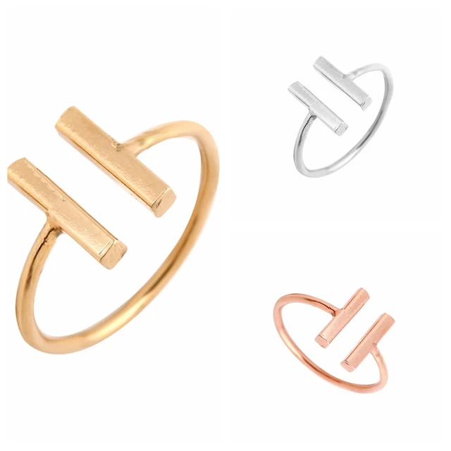 Oly2u New Fashion Simple Double Bar Adjustable Ring Midi Ring for Women -R115 Oly2u New Fashion Simple Double Bar Adjustable Ring Midi Ring for Women -R115