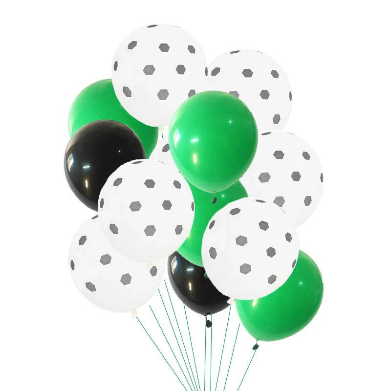 

100pcs/lot 12inch Thicken Soccer Balls 12" Football Latex Balloons Birthday Party Decoration kids Children's Toys Theme globos