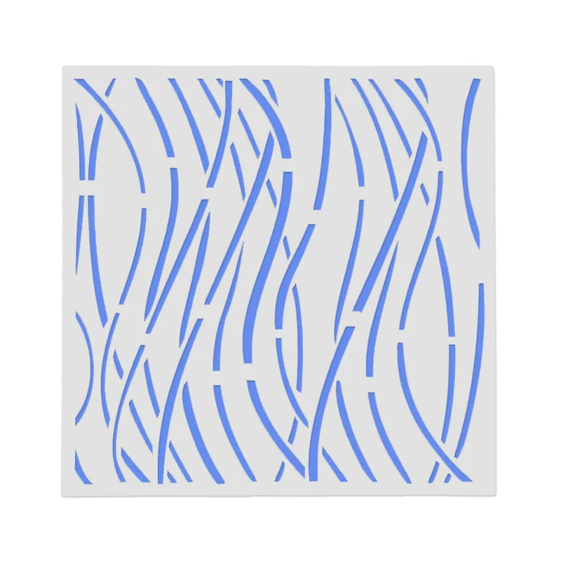 

13*13 Curve pvc Layering Stencils for Diy scrapbook coloring,painting stencil,home decor diy etc. Product image