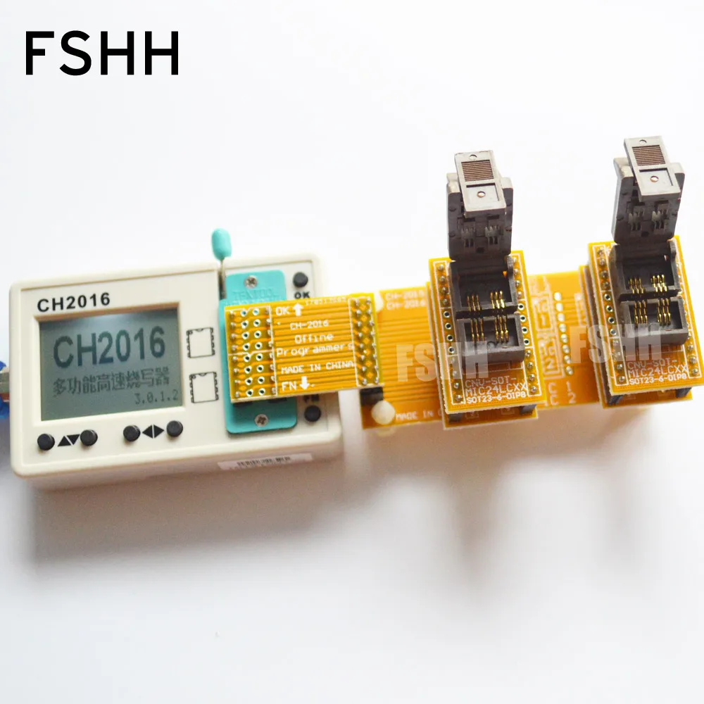 Автономный программист CH2016 SPI FLASH programmer + тестовый сокет для 24c/24lcxxx eeprom 1