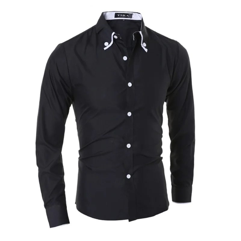 Buy Men French Cufflinks Shirt 2018 New Men's Shirt