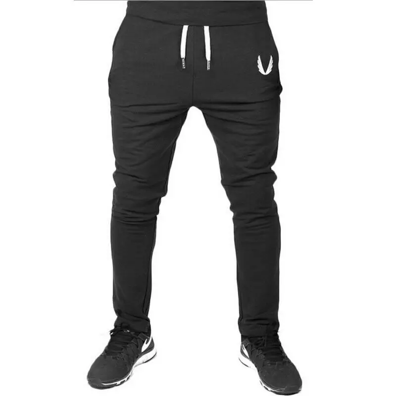 New Men Pants Long Sport Gym Slim Fit Trousers Workout Running Joggers Athletic Gym Elastic Casual 2