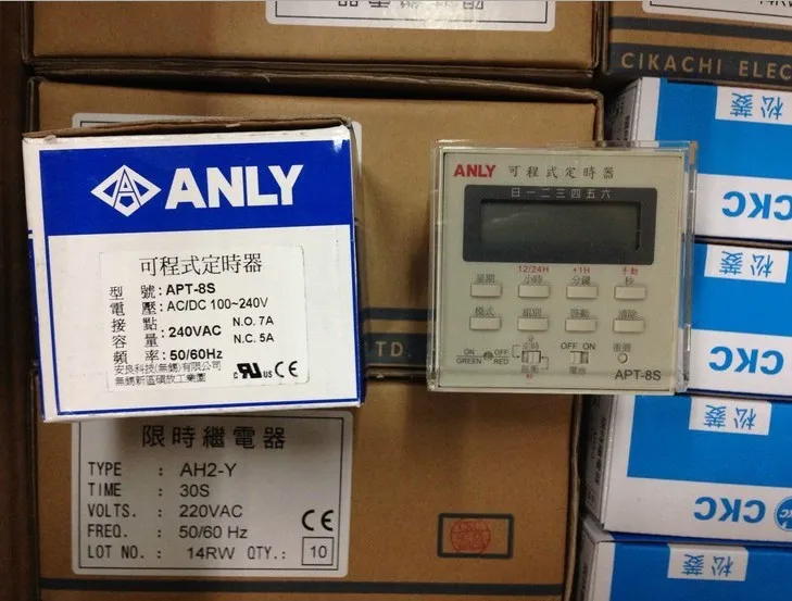 Taiwan Anliang (ANLY) programmable timer APT-8S (two-tone chronograph function, LCD backlight display) цена Taiwan Anliang (ANLY) programmable timer APT-8S (two-tone chronograph function, LCD backlight display) цены онлайн
