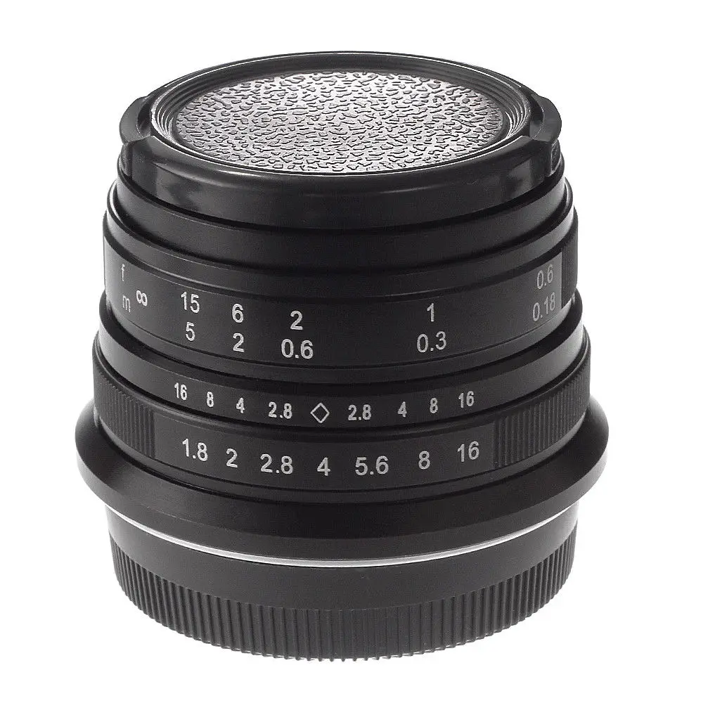 25 мм F/1,8 объектив с ручной фокусировкой MF для Canon EOS M EF-M Mount EOS M, M2, M3, M5, M6, M10, M100 серебристый/черный