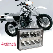 1 PZ 4 “x 6” HA CONDOTTO LA Luce Della Lampadina Trasparente Sigillato Fascio H4 Del Faro Del Faro Halo DRL lampade Moto