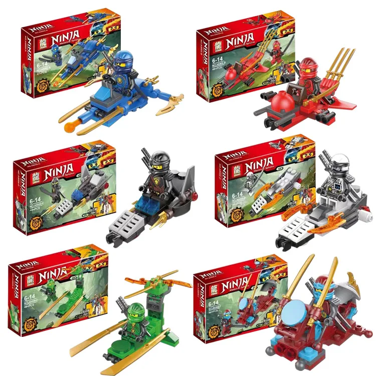 6 шт./компл. legoingly ninjagoed строительные блоки игрушка совместимы ниндзя для малыша 3