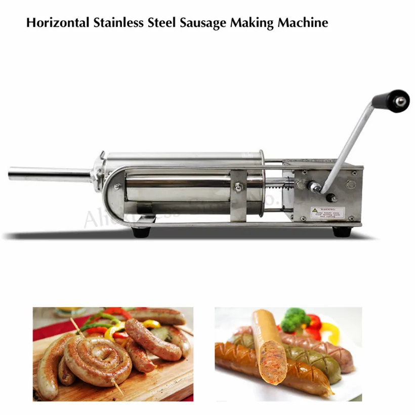 7L Horizontal Manual Stainless Steel Sausage Stuffer Butcher Shops
