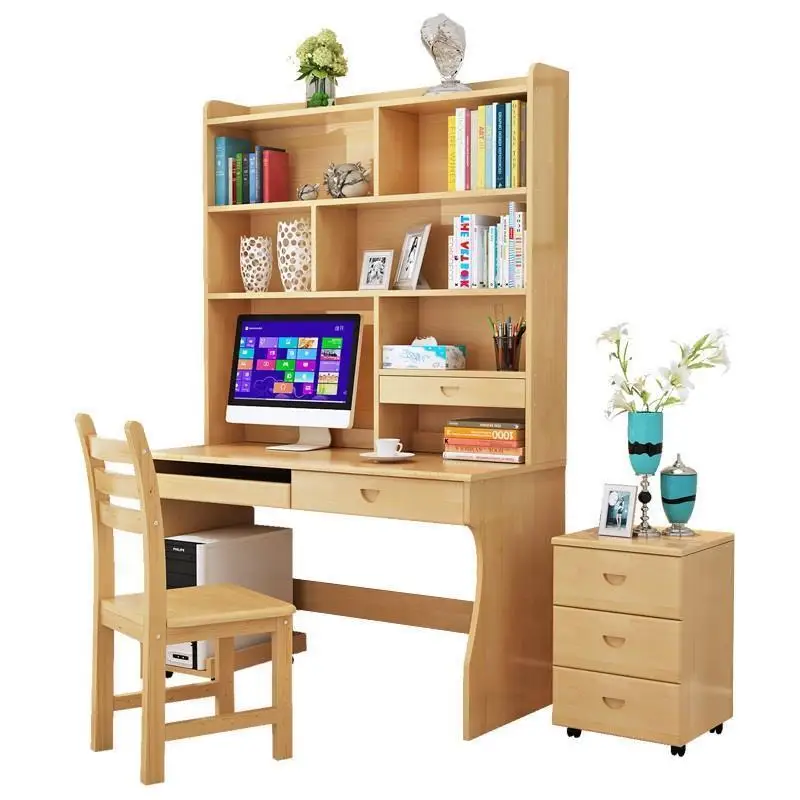 

Escritorio De Oficina Tavolo Office Standing Scrivania Ufficio Retro Wooden Desk Bedside Laptop Stand Table With Bookshelf
