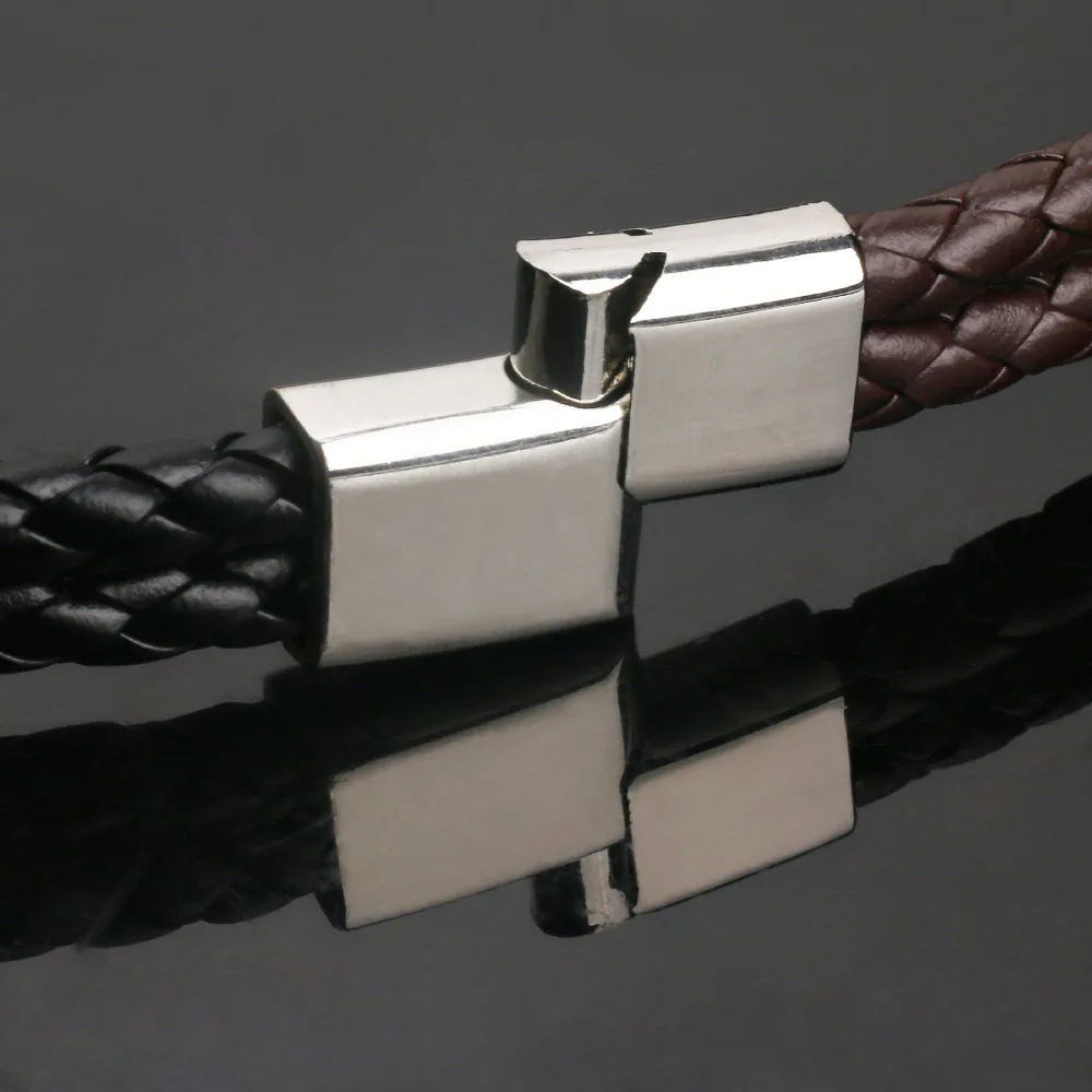 Trend Jewelry Punk 2 Color Zinc Alloy Accessories Hand Woven Leather Bracelet Men and Women Pulseras hombre bracelet jewelry,leather bracelets