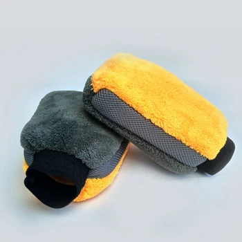 

2019 Car Wash Gloves Do Not Hurt Paint Waterproof Double-sided Coral Fleece Large Housekeeping Cleaning Gloves Car Cleaning