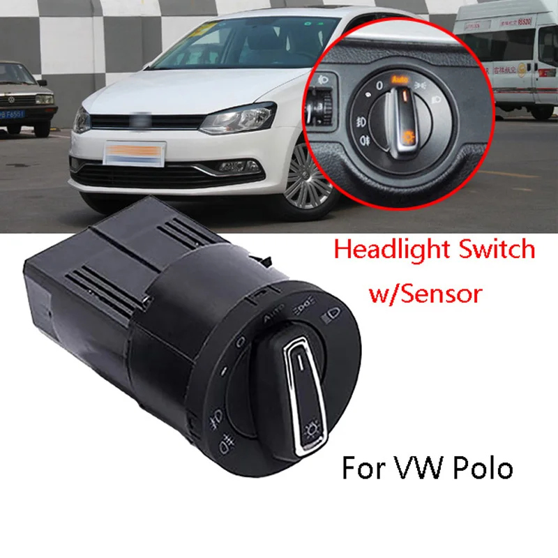 

AUTO Headlight Fog lights Controller Switch Light Sensor Module For VolksWagen Polo