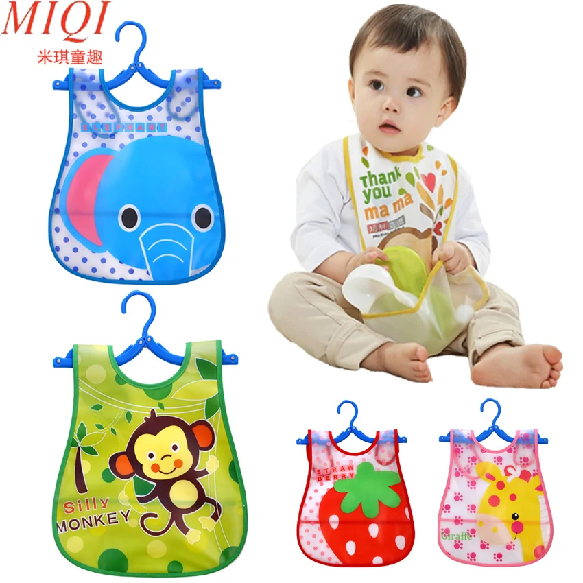 Cartoon Baby Bibs Waterproof Newborn Bandanas Feeding Baby Burp Cloths Girls Boys Saliva Towel Print Apron 2 layers newborn cartoon colorful baby boy girl bibs infant soft cotton toddler animal burp cloth waterproof saliva scarf towel