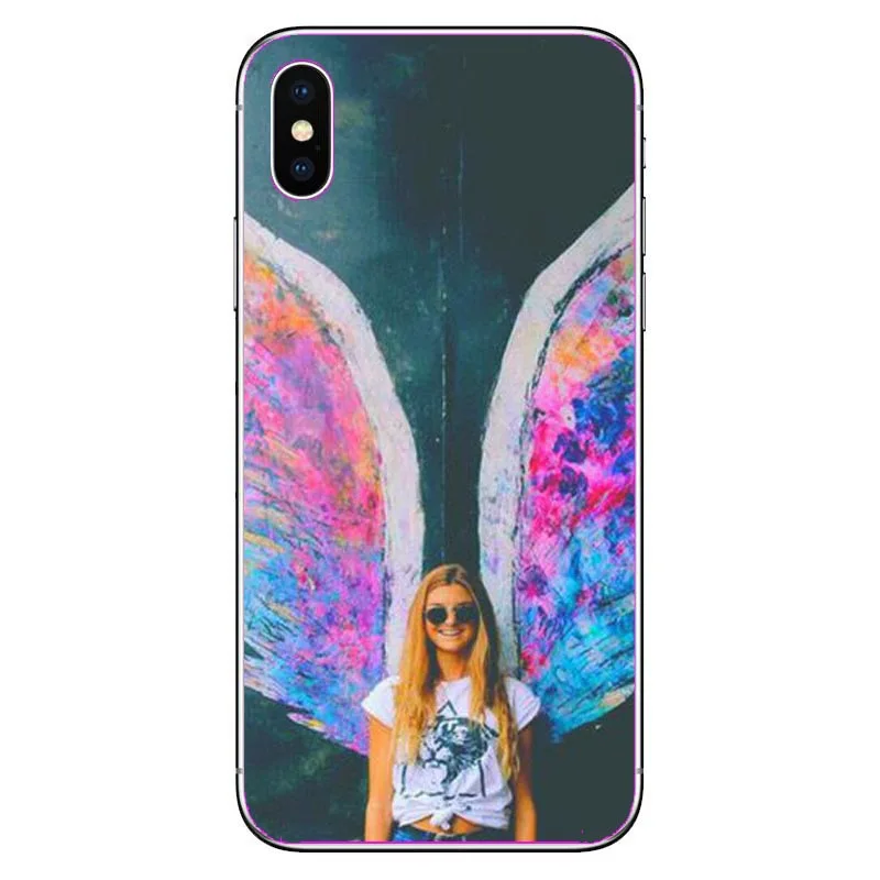 Angel Wings роскошный высококачественный протектор на конце телефона чехол для iPhone 8 7