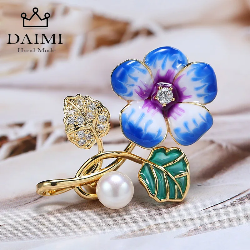 DAIMI Fashion 1Pc Woman/Girl Freshwater Pearl Brooch Classic Charm High Quality Accessories All-match Christmas Presents For Wom
